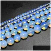 Pietra 8mm all'ingrosso quarzo opale naturale perline rotonde allentate per creazione di gioielli collana braccialetto fai da te 4 6 8 10 12 mm filo 15 Dro Dhct6