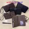 Porte-cartes en cuir de qualité Hangbags Porte-cartes design de luxe Hommes Femmes Porte-monnaie Peint à la main Mini portefeuilles Porte-clés Fente intérieure Avec boîte