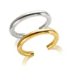 Bangle Thick Tube Bangle for Women Cuff Bracelet Stainless Steel Hiphop Hollow Gold Plated Fashion Wholesales Jewelry Pulseras Mujer 230328