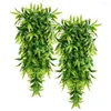 Decorative Flowers Beautiful Eco-friendly Artificial Plant Anti-fading Wall Hanging Fake Bamboo Leaf Vine Create Vitality