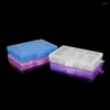 Schmuckbeutel 6 Schlitz (einstellbar) Clear Plastic Storage Box Holder Craft Organizer Perlen Anzeigebehälter für DIY