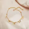 Chevillets bohemian Design Gold Color Butterfly For Women Girl Fashion Perles de cheville Summer Beach Cheple Foot Chain Bijoux