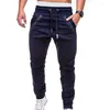 Men's Pants Men's Track Side Pocket Ankle Tied Long Sports Trousers Sport Tracksuit Men Drawstring Zip Strips Slim