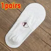 Femmes chaussettes 10 pièces été Sexy dentelle bateau Invisible anti-dérapant coton chaussette glace soie respirant cheville pour filles pantoufles