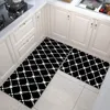 Tapetes de tapete de cozinha 2pcs tapetes de área moderna banheiros de banheiro varanda de banheiro estampado capacho de capacho
