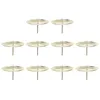 Candle Holders 10 Pcs Support Metal Holder Iron Stand Serving Tray Round Set DIY Pillar Plate