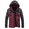 Men's Down Drop Men Winter Jacket Hooded Cotton Padded Jackets And Coat Warm Camouflage Military Parkas Outwear NXP32