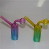 Mini quemador de aceite de vidrio Bong Hookah Tubos de agua Ash Catcher con Pyrex grueso Clear Heady Recycler Dab Rig Hand Bongs para fumar