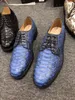 Dress Shoes 2023 Genuine Real Python Skin Men Shoe Luxury Quality Lace Up Black Color Snake Leather Business