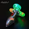 Anal Toys DAVYDAISY LED Light Fidget Spinner Butt Plug Novel Anal Toy For Couples Sexy Stainless Anal Plug Tail Plug Adult Sex Toy AC126 230327