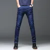 Moda clássica jeans skinny masculino masculino de alta qualidade de alta qualidade