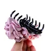 Clip con artiglio per fiori Fascinatori per matrimonio da sposa Fascia per ragazze Copricapo da donna Forcine per capelli Accessori Fascinator per ballo di fine anno Copricapo Rosso Blu Rosa Nero Viola