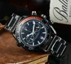 Zegarek dla mężczyzn 2023 Nowe zegarki męskie Pięć igieł wszystkie tarcze Work Kwarc Watch Top Luksusowa marka STEL STRAP MASE MOSE MOSE EUROP Projektant Omeg Watches