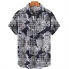 Casual shirts voor heren 2022 Zomer dierenkraan Men Hawaiiaans shirt 3d plant shirt voor mannen bloemdruk plus size Hawaiiaanse shirts strand bloemen shirt 5xl w0328