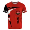 Męskie koszulki 2023 Moda 3D Print Summer Tshirt Aprilia Motorcycle Racing Streetwear Gulf Men's Sports Crew Ne Tshirt Z0328
