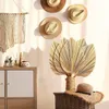 Dekorativa föremål Figurer 5st Natural Dried Palm Leaves Tropical Fans Boho Dry Decor for Home Kitchen Wedding 230327