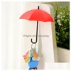 Hooks Rails Cute Colorf Umbrella Wall Hook Hair Pin Key Holder Organizer Decor Gifts Ga88 Drop Delivery 202 Dhf4M