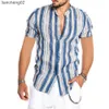 Men's Casual Shirts Top Chic Turn-down Collar Buttons Hawaiian Shirt Beachwear Summer Shirt Floral Printed for Club W0328