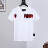 Designer de camisetas masculinas Pleinxplein Designer masculino Slim Fit PP T-shirt Summer Rhinestone Round Neck Plein Skulls Streetwear Black M-XXXL 785 Color