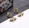 Luxury Designer Fashion Charm Earrings Ladies Bee Pendant Earrings for women party lovers gift engagement jewelry