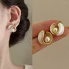 Boucles d'oreilles pendantes Vintage en forme de C pour femmes, bijoux coréens élégants et simples, bijoux exquis, cadeau pour filles, vente en gros, 2023