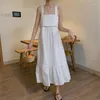 Casual Dresses Houzhou Harajuku Green Party Women Korean Fashion Backless Chic Sundress Kawaii White Birthday Dress Estetic Sexy