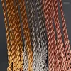 Chains 3mm Stainless Steel Twist Singapore Bulk For Jewelry Making Gold/Rose Gold/Silver Color Metal Chain Wholesale 10pcs