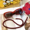 Lunettes de soleil de créateurs de luxe Xiangjia's New Fashion for Women 5488 Chen Tai's Syle Style Creded Chain Sunglasses Sunglasses UV Résistant et polyvalent