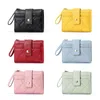 Women PU Leather Zipper Wallet Girls Student Ban Bank Credit Totista de crédito Música Alterar bolso de bolso de bolso pequeno bolsa de dinheiro curto