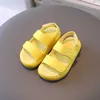 Sandals Summer New Children Sandals Baby Pure Color Candy Color Sandals Boys Girls Fashion Breathable Beach Sandals W0327