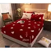 Protège-matelas WOSTAR Winter warm coral fleece drap-housse élastique housse de matelas velours couvre-lit simple double linge de lit literie king size 230327