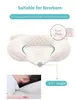 Travesseiros bantal bayi anti -viés kepala tateks stereotip baru lahir pelindung membentuk tidur untuk 0 1 tahun item 230328