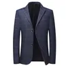 Costumes pour hommes Blazers Blazer de haute qualité hommes Style britannique entretien d'embauche élégant mode d'affaires haut de gamme Simple décontracté Gentleman costume veste 230328