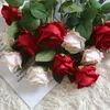 Couronnes De Fleurs Décoratives 5Pcs 51cm Long Bouquet De Branches Belles Roses De Soie Blanches Artificielles De Mariage Maison Table Décor Organiser Faux Flowe