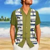 Mens Casual Shirts mens Hawaiian shirt coconut wood graphic printing Cuba collar beach casual 3D short sleeve button SX5XL 230328