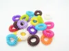 150pcs Spiral Hair Nets No Załąpienie telefonu Elastyczne cukierki Kolory spiralowe cewki włosów Pierścienie Kolorowe Kucyk