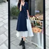 Freizeitkleider V-Ausschnitt Langes Kleid Koreanische Mode Robe Playa Sommerkleider Frauen Casual Urban Trendyol Weibliche Kleidung Elegante Kleider Basic 230327