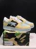 with Box A Bathing Ape Sk8 Мужчины Женщины Повседневная обувь Sta Low Abc Camo Stars Белый Черный Зеленый Красный Желтый Фиолетовый Дизайнерские кроссовки Stas