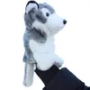 25cm Finger Puppets Set Baby Panda Grey Wolf Glove Hand Plush Doll Kids Story Telling Educational Toys