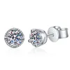 Stud Earrings 0.6ct Moissanite VVS Clarity Diamond 4mm For Women Men Sterling Silver Solid Ear Studs Fine Jewelry