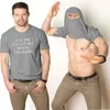 Funny Ninja Disguise Flip T-shirts for Men and Kids - Parent-child Interactive Game Tees with Mask Design