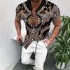 Camicie casual da uomo Manica corta Grid Monopetto Slimfit Cotone a grana leopardata Hiphop Abiti formali Hawaii 230328