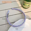 Summer headbands Sweet Plaid Hair Band Women's Versatile Outgoing Press Mesh Red 2023 New Hair Band Hair Clip Headwear