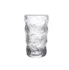 Ins Style The Clear Grey Amber Green Blue Purple Gradiet Color Heavy Glacier Glass Tumbler Cup Gold Rim