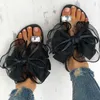 Slippels zomer schattige bowtie decoreren niet-slip sandalen slipper flats muilezels casual mode vrouwelijke slippers mesh strand dia's pantuflas g230328