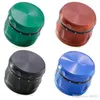 Smoking Pipes Smoke Grinder with 63MM Diameter Four-Layer Zinc Alloy Drum Type Black Drill Ring