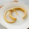 Bangle Thick Tube Bangle for Women Cuff Bracelet Stainless Steel Hiphop Hollow Gold Plated Fashion Wholesales Jewelry Pulseras Mujer 230328