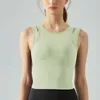 LL Yoga Sport-BHs, figurbetontes Tanktop für Damen, Workout, Fitness, ll-BH-Oberteil für Damen, Push-Up, nahtlos, Sport-Tanktop, Unterwäsche, Laufen, Fitnessstudio, Schwarz, LL9115