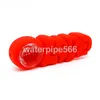 Love Smoking Pipes Silicone Hand Pipe with glass bowl water bongs smoke accessory dab rig fedex free