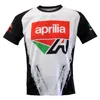 Мужские футболки 2022 Moto for Aprilia Motorcycle Racing Team Tshirt Men's Summer Qui Drieable Не исчезает ощущение холода S Z0328